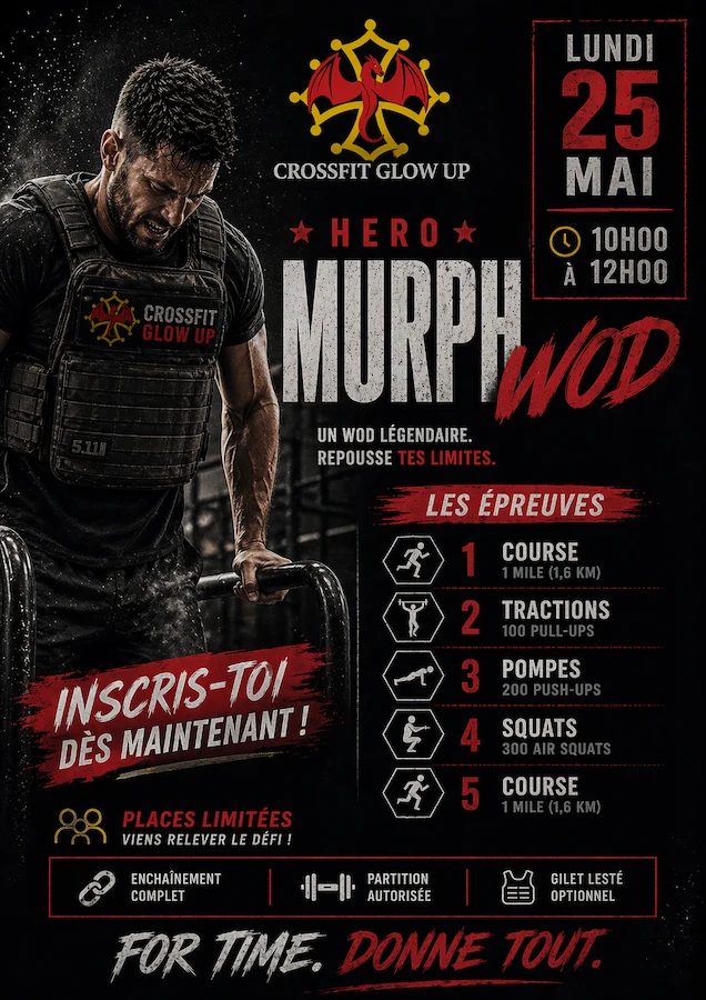 CrossFit Glow up -wod-hero-murph-toulouse